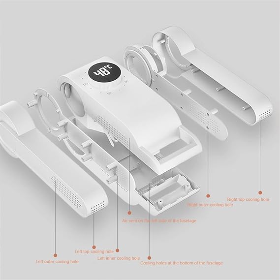 Shoe Dryer and Deodorizer - Auto Off Timer - Folding Design and Smart Panel