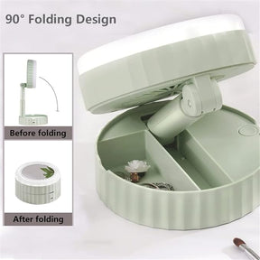 Mirror Folding Fan Light