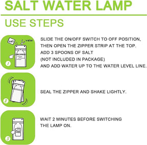 Salt and Water LED Lamp